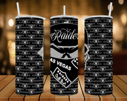 Raiders Skull With Hanky  - 20 oz Skinny Tumbler Wrap - Sublimation Design - PNG file