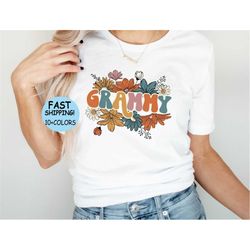 Grammy Shirt, Personalized Wildflowers Grammy And Grandkids Tee, Floral Grammy Tee, Personalized Grandmother-Mama shirt,