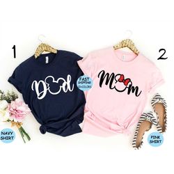Disney Mom and Dad shirt, Disney Mom Shirt, Mother's Day shirt, Minnie Mom Shirt, Gift for Mom, Best Mom Shirt, Disney V