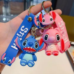 Disney Keychain Accessories Movie Lilo & Stitch Cute Stitch Pendant Keyrings for Women Backpack Key Holder Jewelry