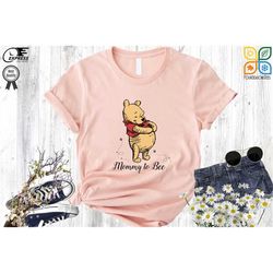 Mommy To Bee Shirt, Pregnancy Reveal Shirt, Disney Pooh Mommy Shirt, Gift for Mom, Disney Mom Shirt, Mama Shirt, New Mom