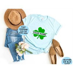Custom St Patrick's Day, Custom Shamrock Shirt, Personalized Name Shamrock Shirt, St. Patrick's Day Shirt, St Patty's Da