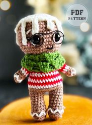 DOLL PATTERNS Gingerbread Man Doll Amigurumi PDF Crochet Pattern