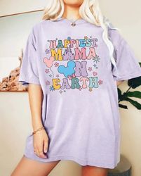Disney Happiest Mama On Earth Comfort Colors Shirt, Disney Mom Shirt, Mothers Day Shirt, Disneyworld Shirt, Disney Famil