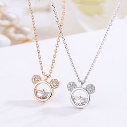Disney New Mickey Necklace for Women Is Simple and Does Not Fade Niche High-end Collarbone Chain Light Luxury