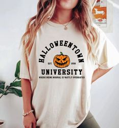 Halloweentown University Comfort Colors Shirt, Pumpkin Halloween Shirt, Pumpkin Fall Shirt, Spooky Season Shirt, Vintage