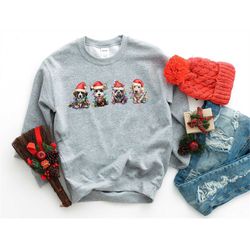 Christmas Dogs Sweatshirt, Dog Mom shirt, Christmas Dogs shirt, Christmas Shirt, Dogs Sweatshirt, Puppies Shirt, Christm