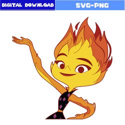 Fire Svg, Ember Lumen Svg, Funny Ember Lumen Svg, Elemental Svg, Elemental Character Svg, Disney Svg, Png Digital File