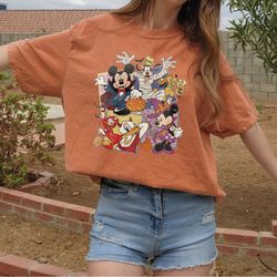 Spooky Mouse and Friends Comfort Colors Shirt, Mickey Boo Halloween Shirt, Pumpkin Mickey, Disney Spooky Shirt, Disney H