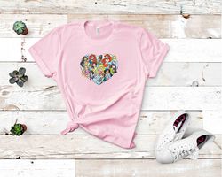 Princess heart Shirt, Cute Princess,  Cute Disney Princess Shirt, Disney Princesses Characters Shirt
