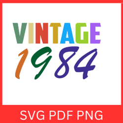 Vintage 1984 Svg
