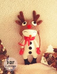 CHRISTMAS PATTERNSDOLL PATTERNS Chirstmas Snowman Fredy Crochet PDF Free Pattern
