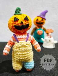 DOLL PATTERNS HALLOWEEN PATTERNS INTERMEDIATE Halloween Amigurumi Pumpkin Doll PDF Crochet Pattern