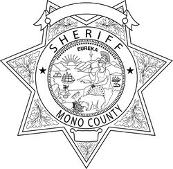 Mono County Sheriff, CALIFORNIA Sheriff Star Badge vector outline svg file, cnc laser engraving, Cricut, Cnc file