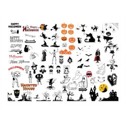 HALLOWEEN SVG Bundle, Halloween Clipart Bundle, Halloween SVG Files for Cricut, Halloween Cut Files