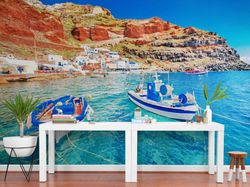 Embrace Serenity with the Two Boats Wall Mural: Explore the Marine Paradise