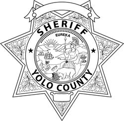 YOLO County Sheriff, CALIFORNIA Sheriff Star Badge vector outline svg file, laser engraving, Cricut, Cnc file
