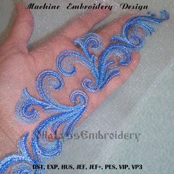 Rippled borders and corners embroidery designs