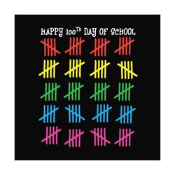 Happy 100th day of school SVG Files For Silhouette, Files For Cricut, SVG, DXF, EPS, PNG Instant Download