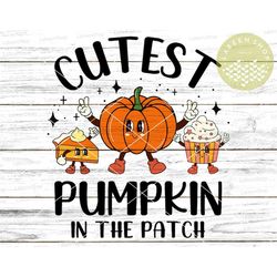 Cutest Pumpkin In The Patch PNG, Pumpkin Spice, Cute Pumpkin Fall, Halloween Sublimation, Halloween Digital PNG file, Cu