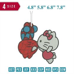 Spider Kitten Kiss Embroidery File | Digital Download | Valentines Embroidery File | Cute Embroidery | Super Hero