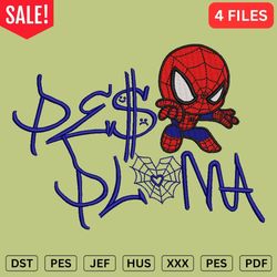 Peso Pulma Spiderman Machine Embroidery Design - DST, PES, JEF