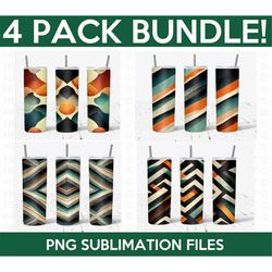 20 Oz Abstract Skinny Sublimation Tumbler Wraps Bundle, Abstract Designs PNG Bundle, Straight, Tapered, Sublimation PNG