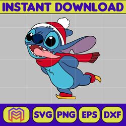 Stitch Christmas Svg, Lilo and Stitch Svg, Christmas cartoon Svg, Stitch clipart, Instant Download