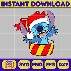 Stitch Christmas Svg, Lilo and Stitch Svg, Christmas cartoon Svg, Stitch clipart, Instant Download