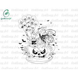Halloween Masquerade Svg Png, Mouse And Friends Svg, Trick Or Treat, Spooky Vibes Svg, Fall Svg, Holiday Season