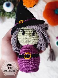 Little Witch Amigurumi Halloween PDF  Pattern
