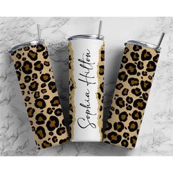 Leopard Seamless Add Your Own Text, Cheetah 20oz Sublimation Tumbler Design, Skinny Straight Tumbler, Animal Print, Digi