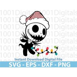 Jack Skellington Birthday Svg, Clipart, Png Cut File Cricut , Sticker, Svg Eps Dxf Png Digital File