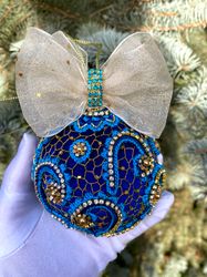 Christmas collectible personalised irish crochet ball