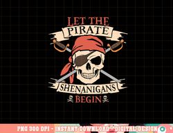 Let The Pirate Shenanigans Begin Halloween Skull Bandana Boy png, sublimation copy