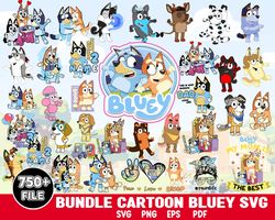 Bluey SVG, Bluey PNG, Bluey Clipart, Bluey Logo, Bluey Family, Bluey Friends, Bluey Party Supplies