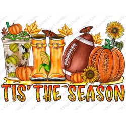 Tis the season png, Football PNG, Fall PNG, Leopard Pumpkin PNG,season png,Football sublimation design,Fall sublimation
