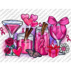 breast cancer wine glasses png,breast cancer sublimation designs, cancer png, beer sublimation png,breast cancer drink d