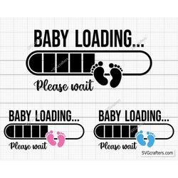 Baby Loading Svg Png, Baby Announcement svg, Established svg, Mommy est 2023 svg, coming soon svg - Printable, Cricut &