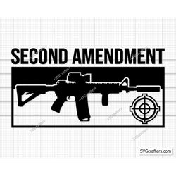 Second Amendment Svg, 2nd Amendment Svg, We the people svg, Gun Flag svg, Rifle flag svg, Military svg - Printable, Cric