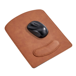 Contemporary Home Living 9.75" Caramel Leatherette Mouse Pad