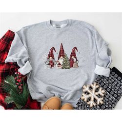 Gnome Sweatshirt, Christmas Gnome Tshirt, Cute Gnomies Tshirt, Merry Christmas T-shirt,Gnome For The Holidays Shirt, Cut