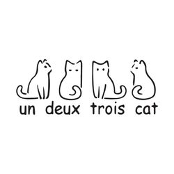 Un Deux Trois Cat Svg, Trending Svg, French Cat Svg, White Cat Svg, French Song Svg, Love Cat Svg, Cat Lady Svg, Cute Ca