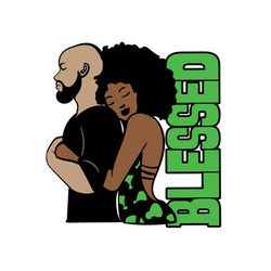 Black Couple Blessed African American Svg