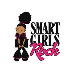 Black Girl Smart Girls Rock Svg