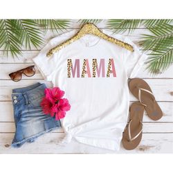 Leopard Print Mama Shirt, Custom Mama Shirt, Mom shirt, Mommy Shirt, Mother's day Shirt, Mother's Day Gift, Mom Life Shi