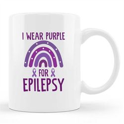 Epilepsy Mug, Epilepsy Gift, Epilepsy Awareness, Purple Ribbon, Epilepsy Cup, Epilepsy Month, Epilepsy Survivor, Purple