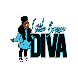 Black Girl Little Brown Diva Svg