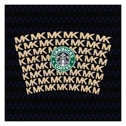 Michael Kors Inspired Wrap For Starbucks Cup Svg, Trending Svg, MK Starbucks Cup, MK Starbucks Svg, Starbucks Wrap Svg