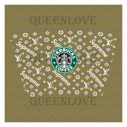 LV Full Wrap For Starbucks Cold Cup Svg, Trending Svg, LV Starbucks Cup, LV Starbucks Svg, Starbucks Wrap Svg,